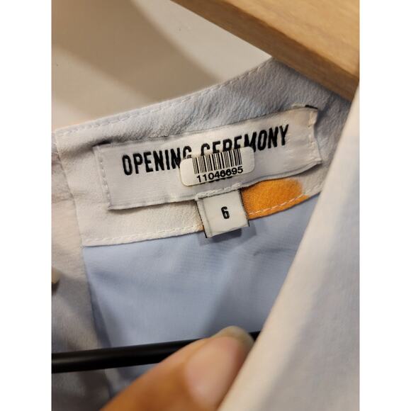 Opening Ceremony Diamond Print Silk Open Back Dress - Picture 4 of 7